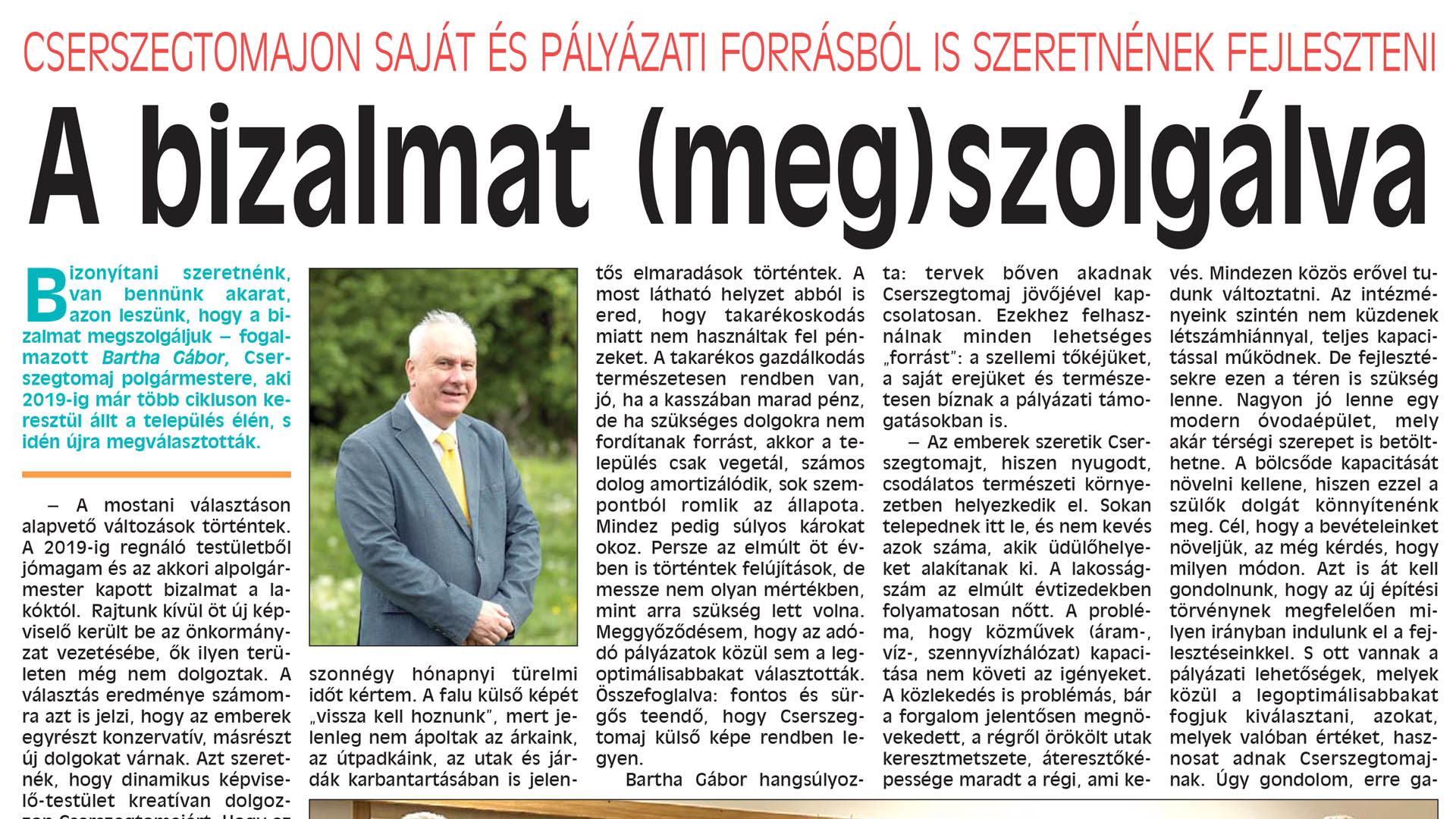 A bizalmat szolgálva